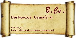 Berkovics Csanád névjegykártya